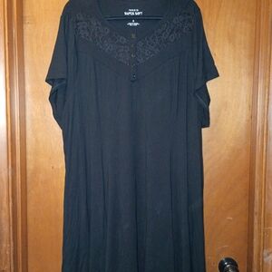 Torrid Super Soft Black Lounge Wear Gown Dress 5x